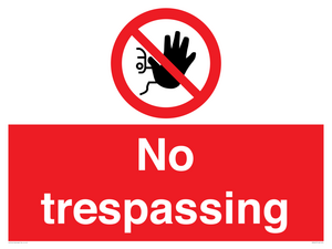 No trespassing